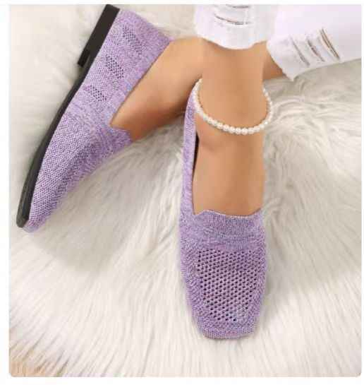 Chaussures plates à bout rond pour femmes