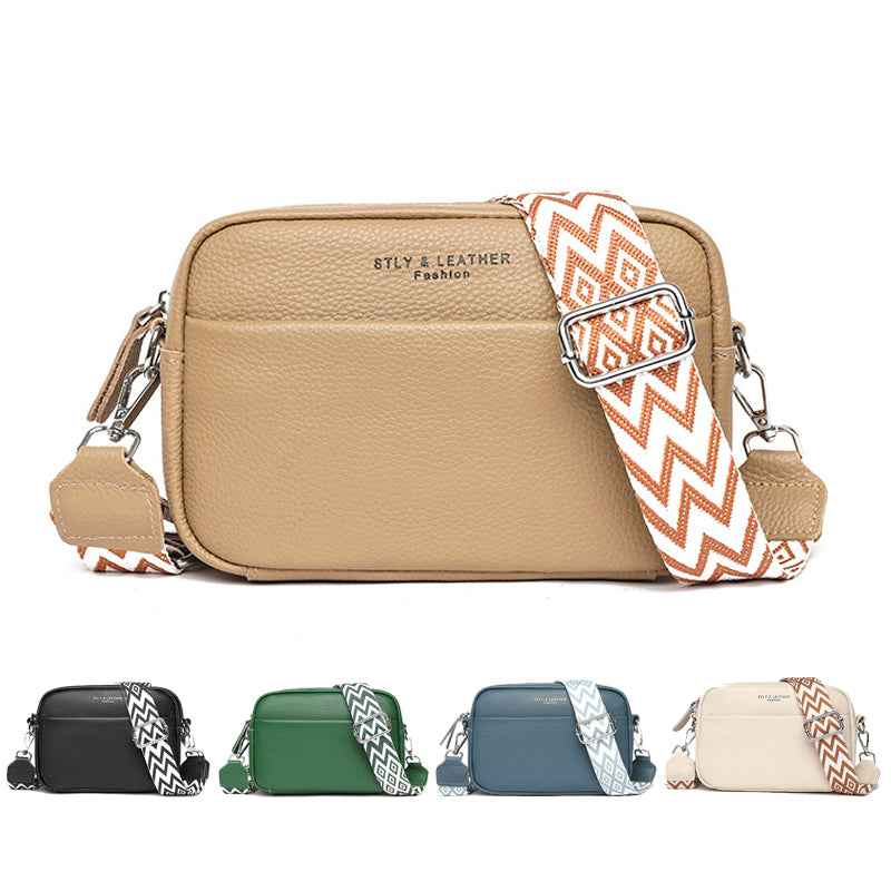 Sac Bandoulière Femme à Large Sangle – Petit Sac Carré Chic à Motif Losanges