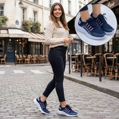 Baskets en maille pour femmes à lacets