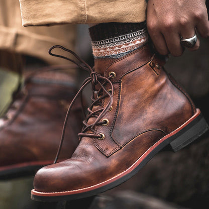 Bottes Cuir Vintage pour hommes