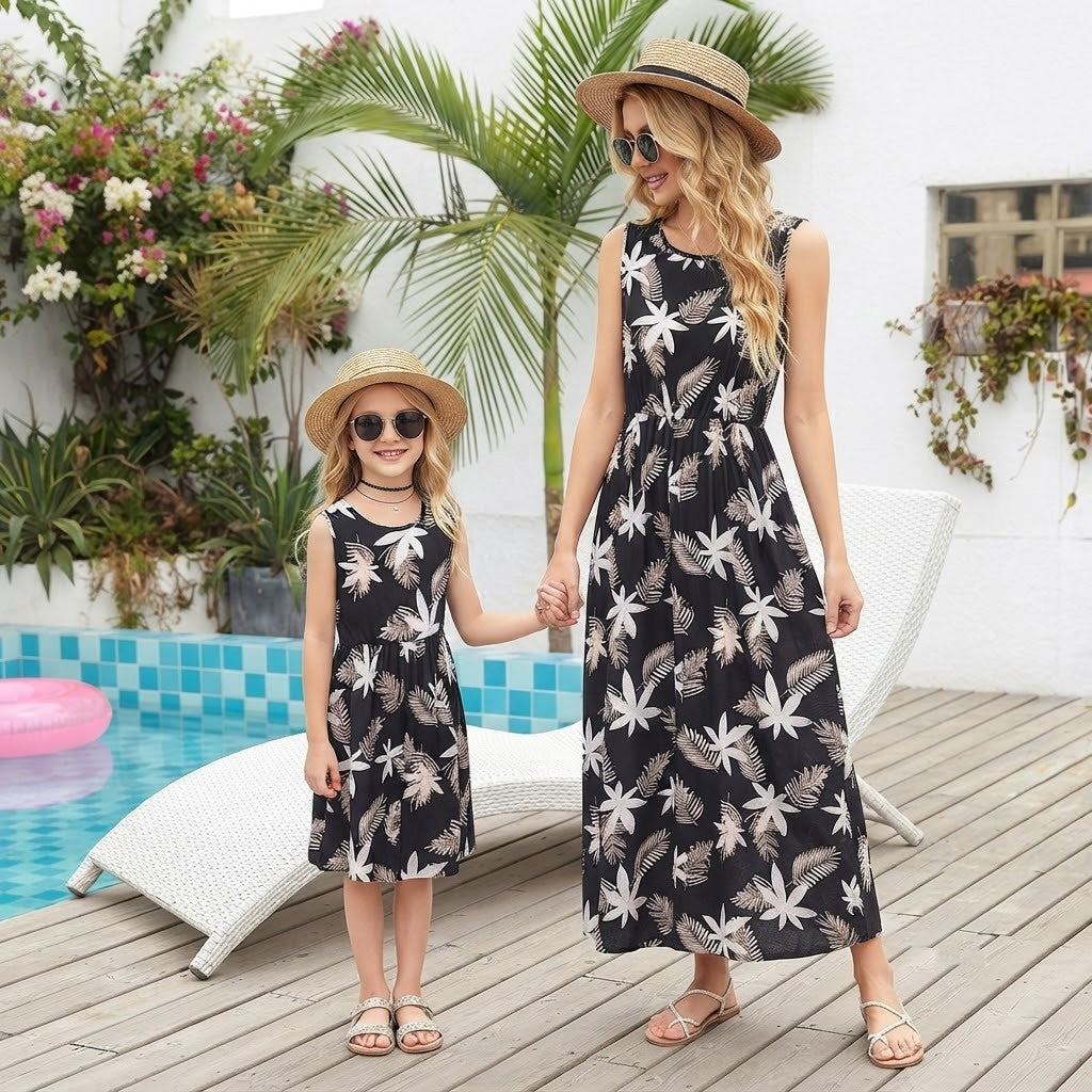Robe de plage de vacances Mère et fille