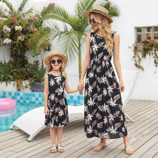 Robe de plage de vacances Mère et fille