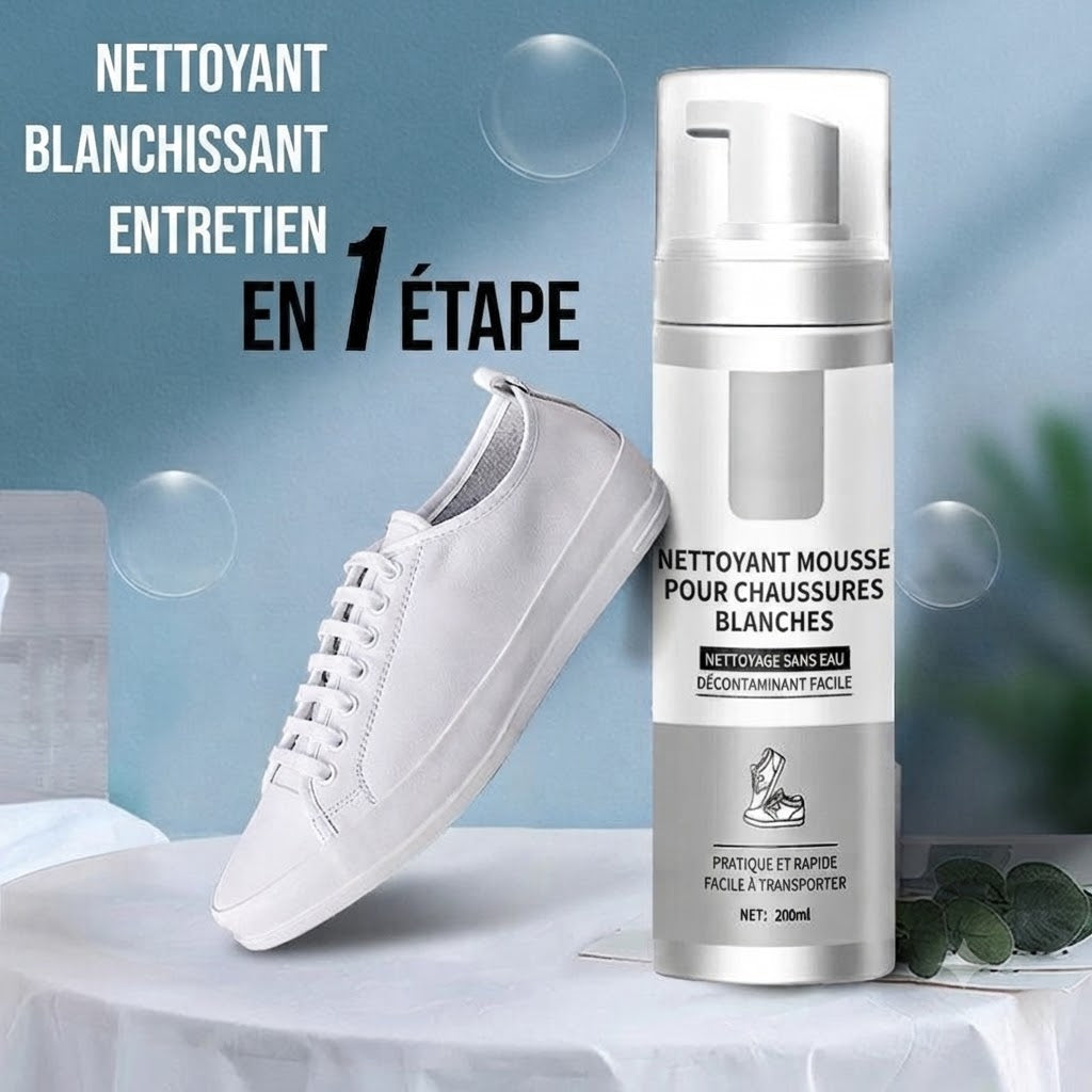 Mousse Nettoyeur de Chaussures Blanches