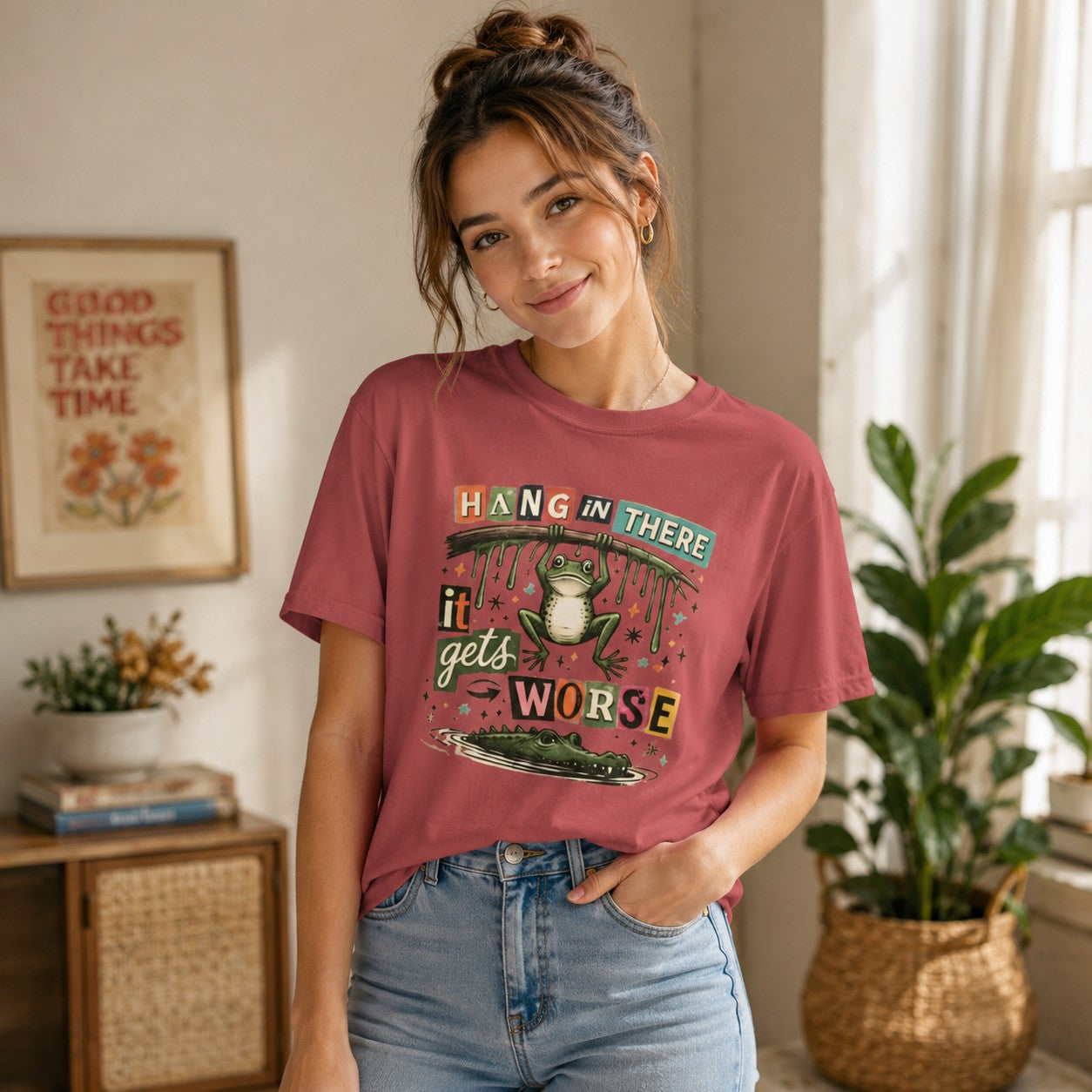 T-shirt teinté lourd tendance