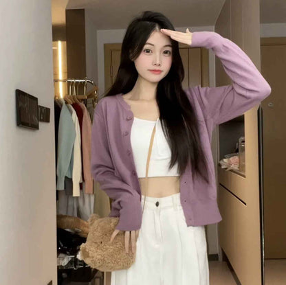 Gentle Pink Sweater Women's Soft Glutinous Skin-friendly Sweater