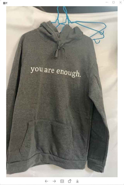 Sweat à capuche unisexe tendance avec citation imprimées