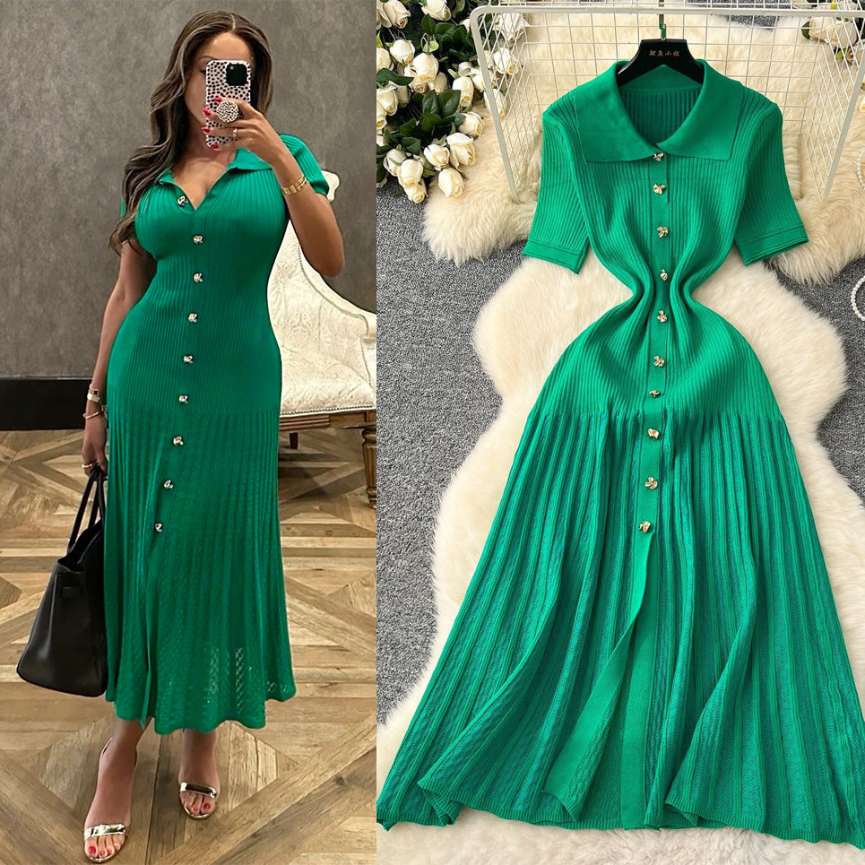 Women's knitted dress, French style