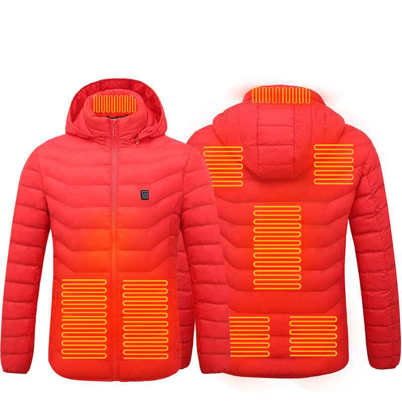 Veste d'hiver chauffante USB en coton électrique pour hommes , vêtement thermique