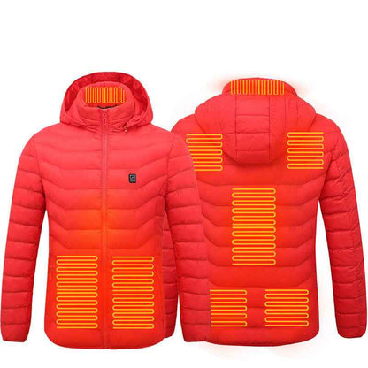 Veste d'hiver chauffante USB en coton électrique pour hommes , vêtement thermique