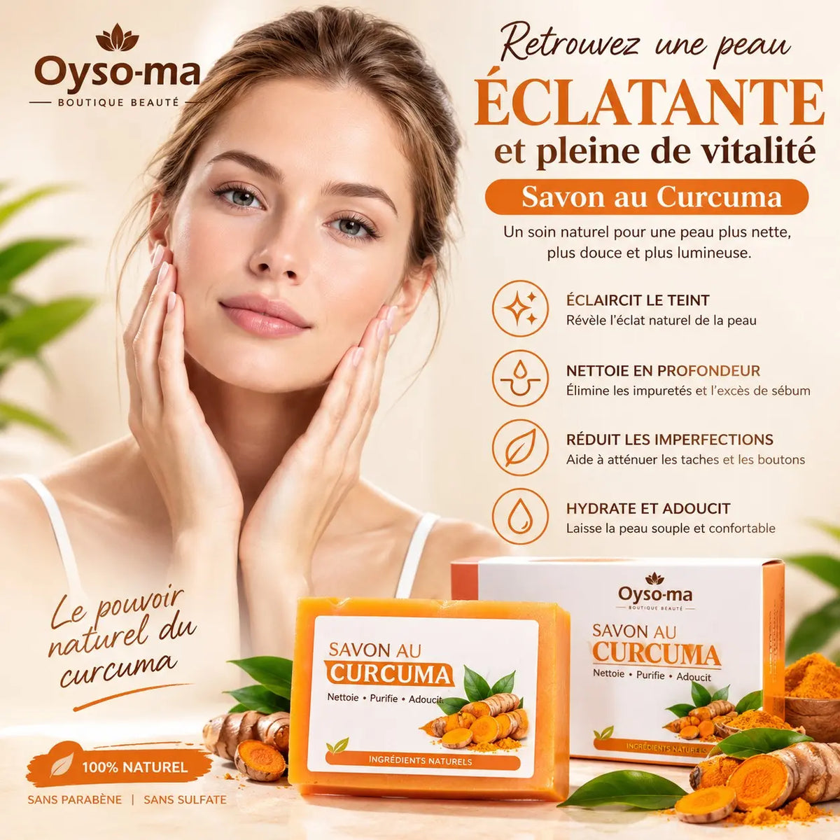 Savon au curcuma Nettoyant