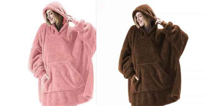 Sweat à capuche avec grande poche, pull confortable et ample