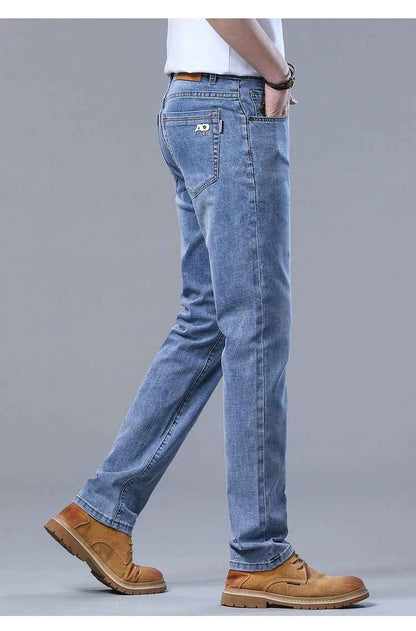 Pantalon Jeans en Conton droits et amples