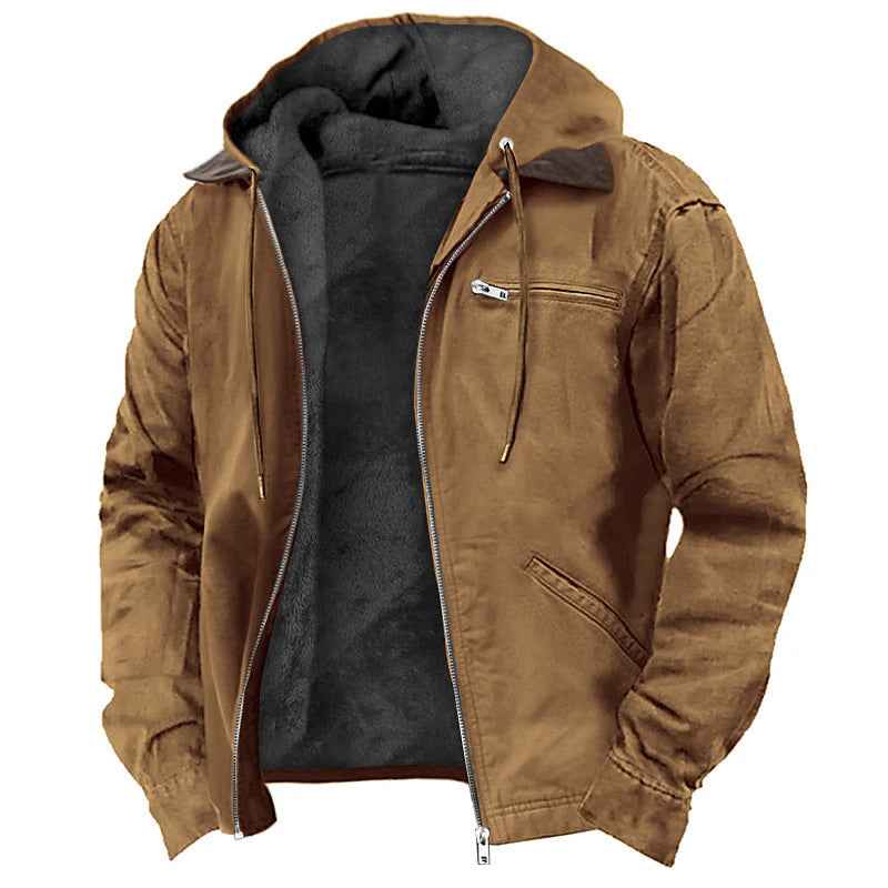 Manteau à capuche , chaude en polaire zippée