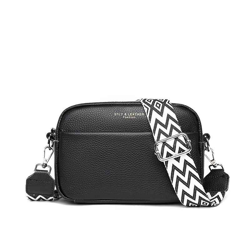 Sac Bandoulière Femme à Large Sangle – Petit Sac Carré Chic à Motif Losanges