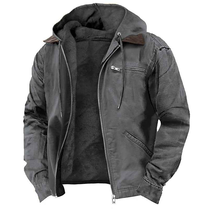 Manteau à capuche , chaude en polaire zippée