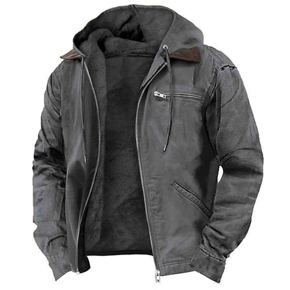 Manteau à capuche , chaude en polaire zippée