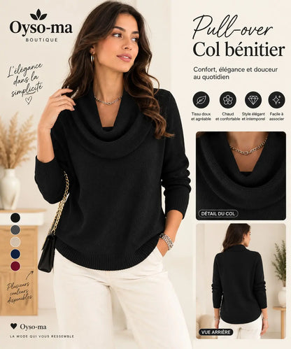 Pull-over en tricot à manches longues, décontracté et chaud