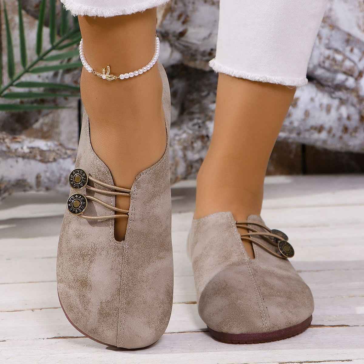 Ins Square Toe Slip-on Sandals Summer Fashion Soft Flat Shoes For Women