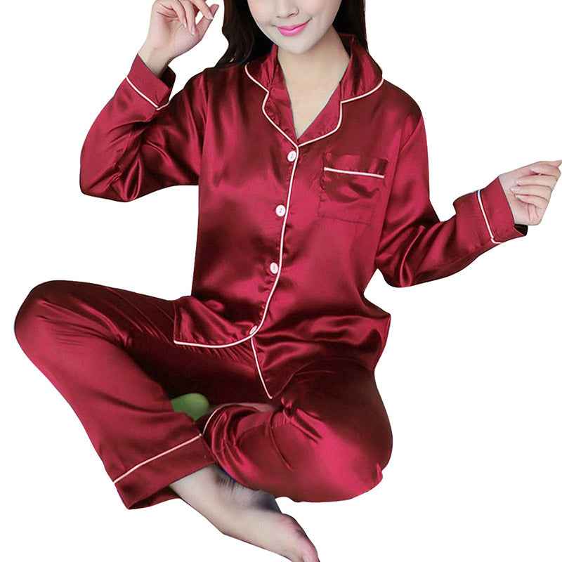 Pyjama maison en soie glacée