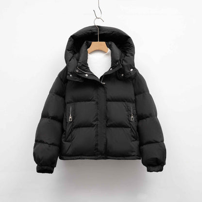 Veste matelassée d'hiver pour femme , simple avec capuche, chaude
