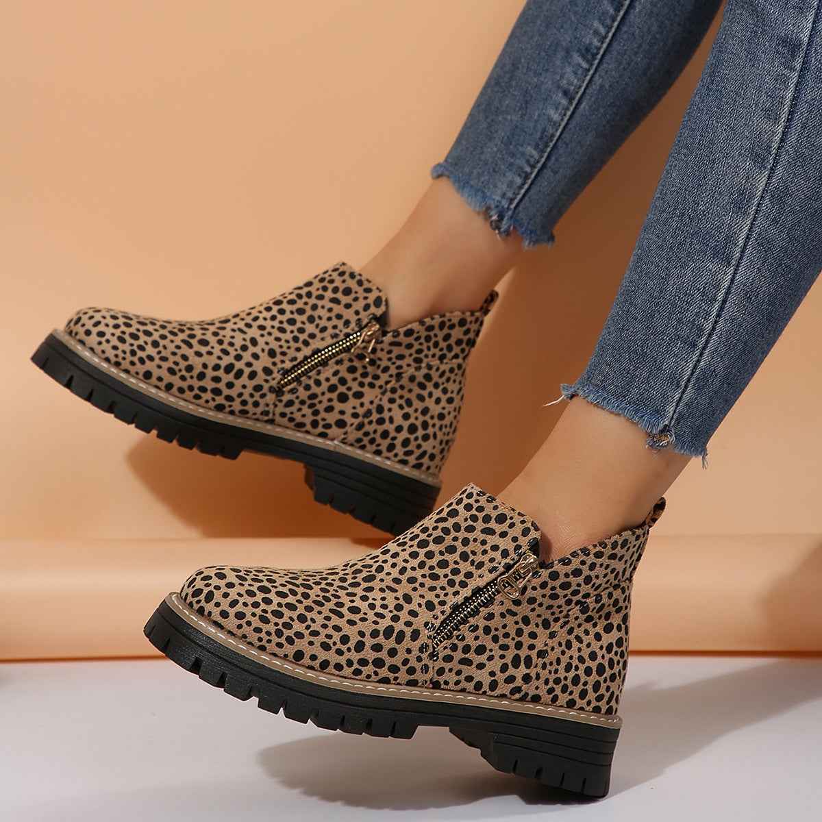 Bottes femme à la cheville avec fermeture latérale