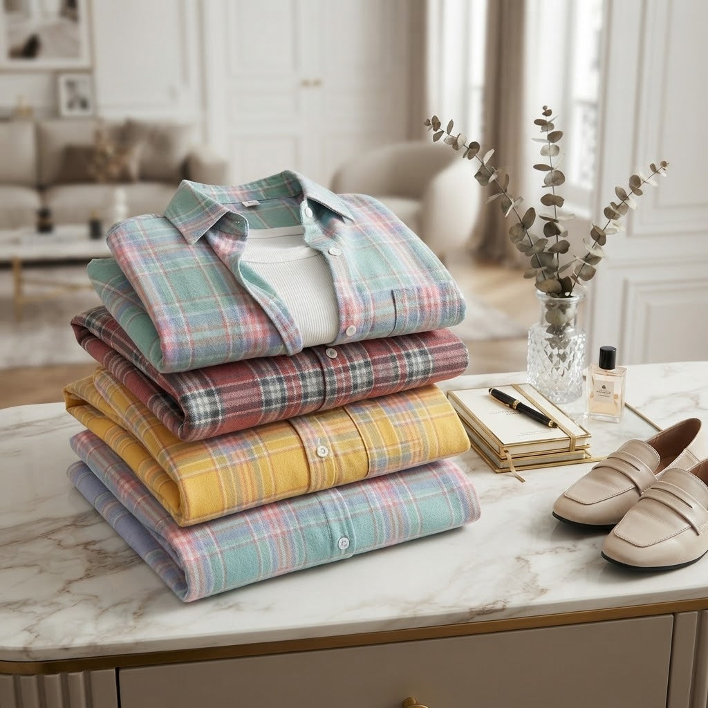 Chemise à Carreaux pour Femme au Design Exclusif et Style Outdoor