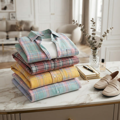 Chemise à Carreaux pour Femme au Design Exclusif et Style Outdoor