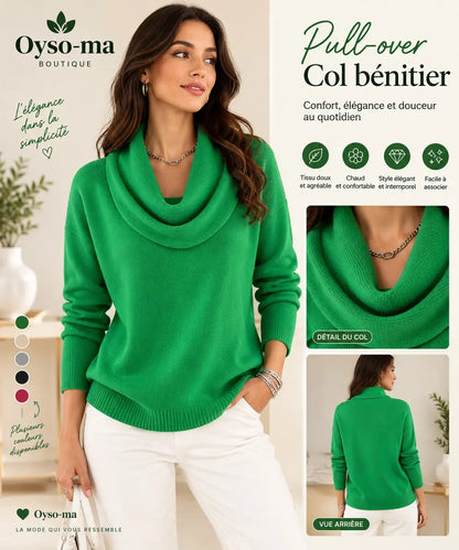 Pull-over en tricot à manches longues, décontracté et chaud
