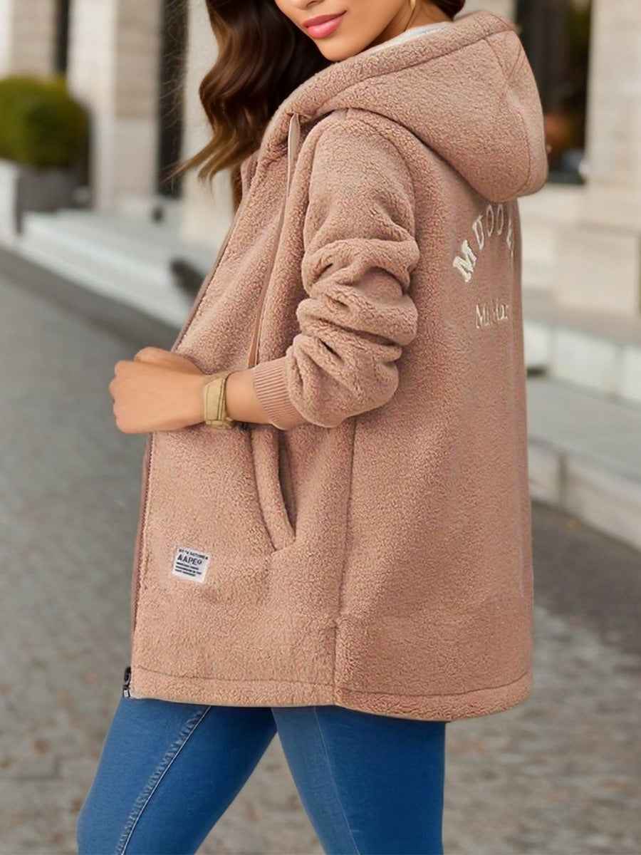 Veste à capuche en polaire , mode décontractée, pour femmes