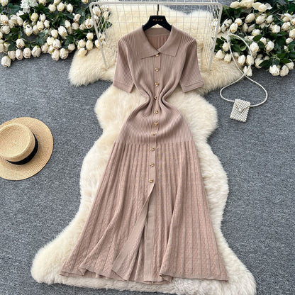 Women's knitted dress, French style