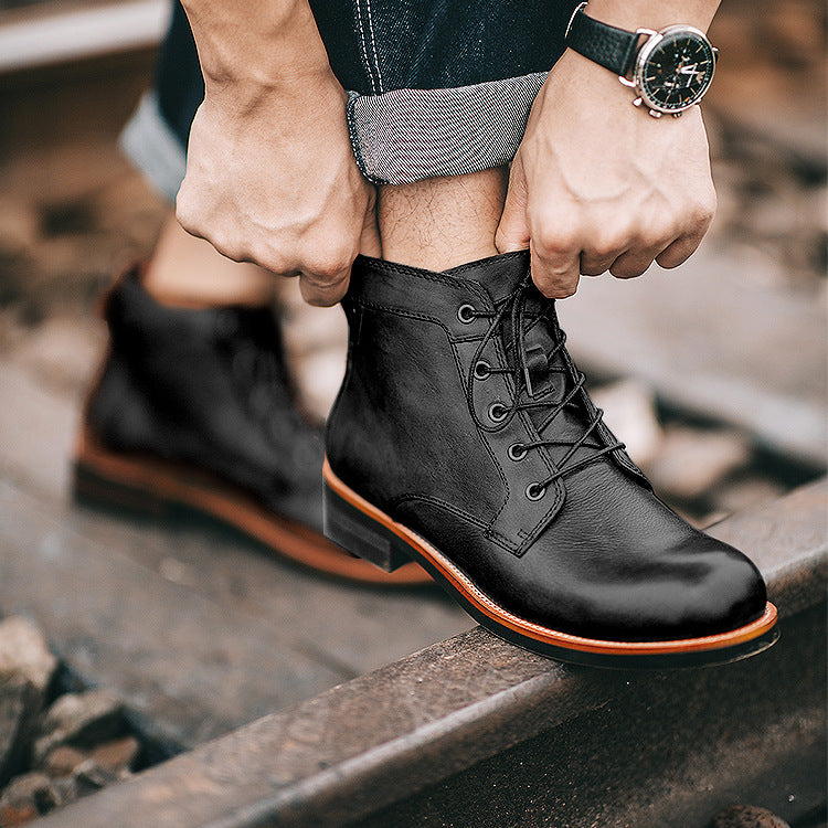 Bottes Cuir Vintage pour hommes