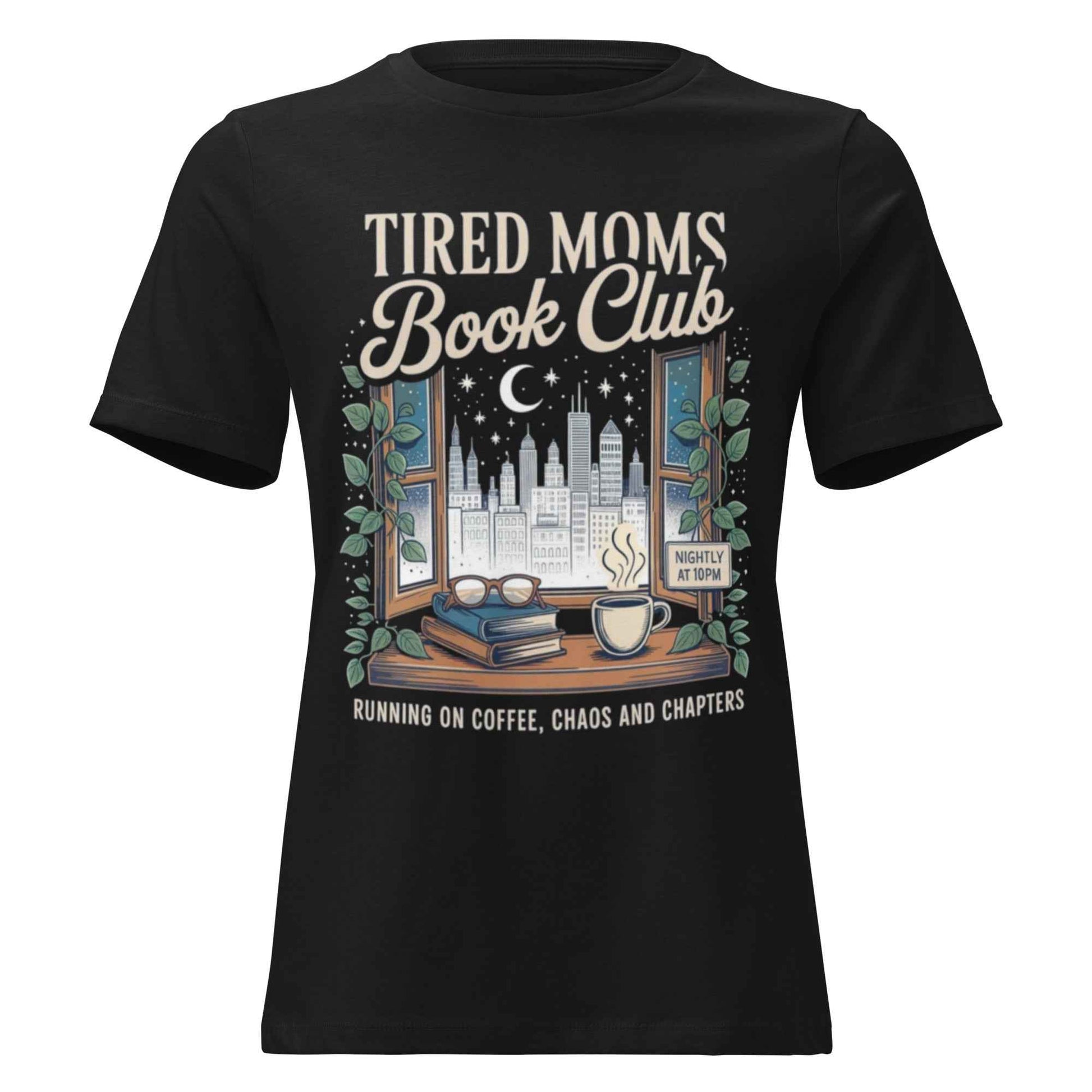 T-shirt Décontracté pour Femme -Tired Moms Book Club-