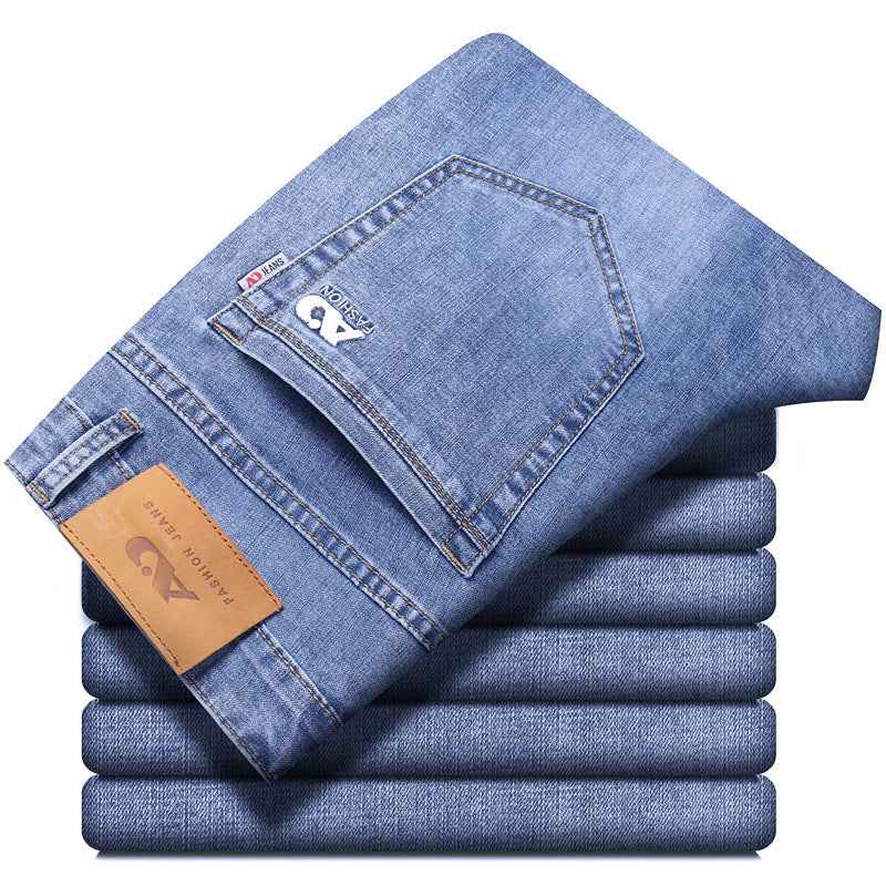 Pantalon Jeans en Conton droits et amples