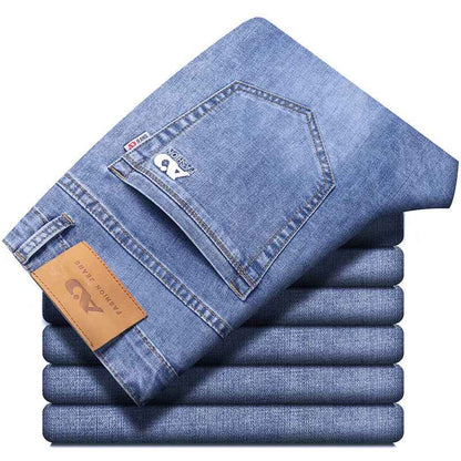 Pantalon Jeans en Conton droits et amples