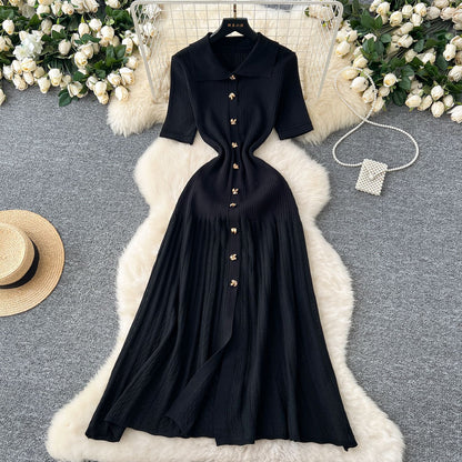 Women's knitted dress, French style