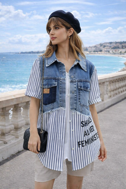 Chaqueta vaquera con camisa