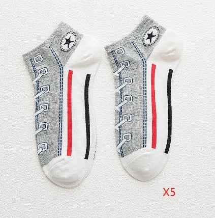 Chaussettes sneakers respirantes en coton peigné