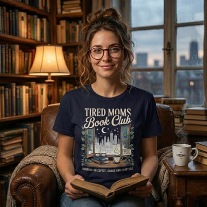 T-shirt Décontracté pour Femme -Tired Moms Book Club-