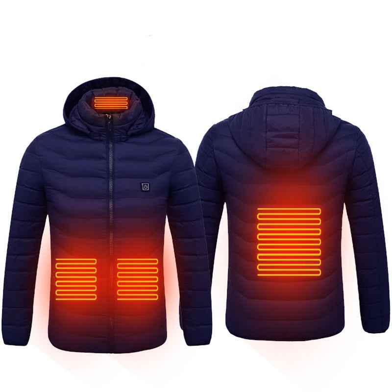 Veste d'hiver chauffante USB en coton électrique pour hommes , vêtement thermique