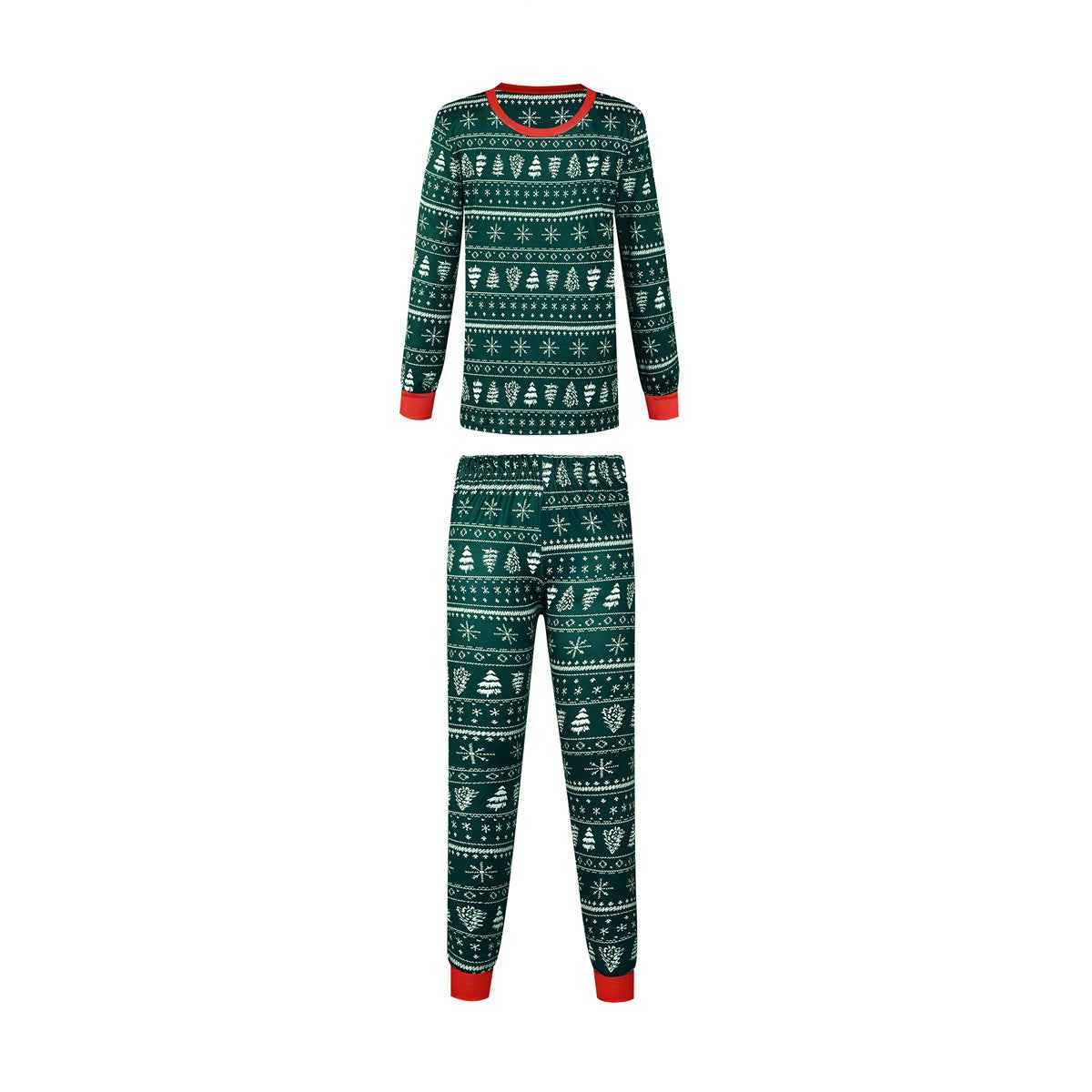 Tenue de service à domicile parents-enfant avec contraste de couleurs pour Noël