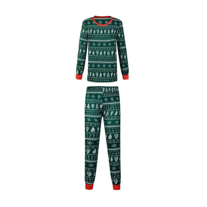 Tenue de service à domicile parents-enfant avec contraste de couleurs pour Noël