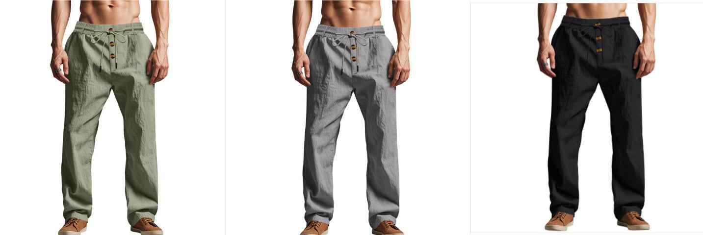 Pantalon homme respirant coupe ample décontractée