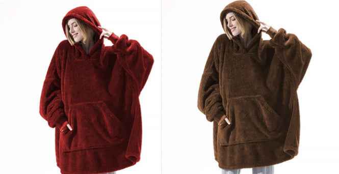 Sweat à capuche avec grande poche, pull confortable et ample