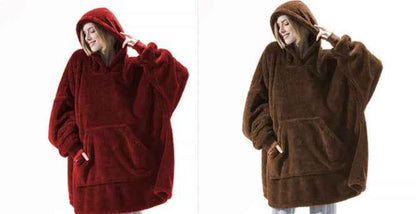 Sweat à capuche avec grande poche, pull confortable et ample