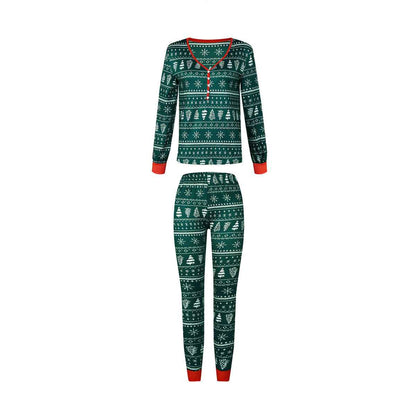 Tenue de service à domicile parents-enfant avec contraste de couleurs pour Noël