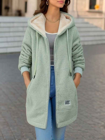Veste à capuche en polaire , mode décontractée, pour femmes