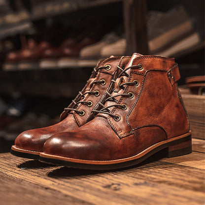 Bottes Cuir Vintage pour hommes