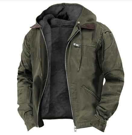 Manteau à capuche , chaude en polaire zippée