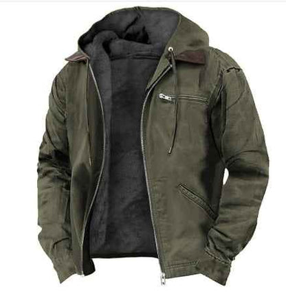 Manteau à capuche , chaude en polaire zippée