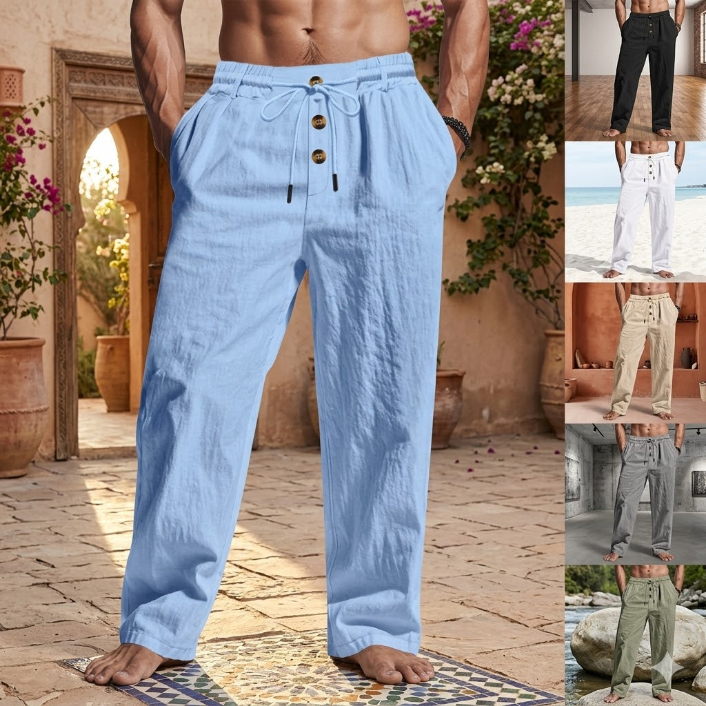 Pantalon homme respirant coupe ample décontractée
